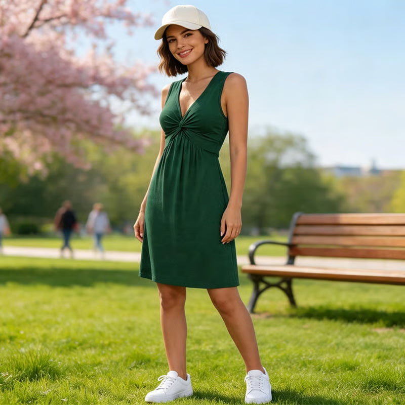 Laura - Robe A-Line sans manches flatteuse