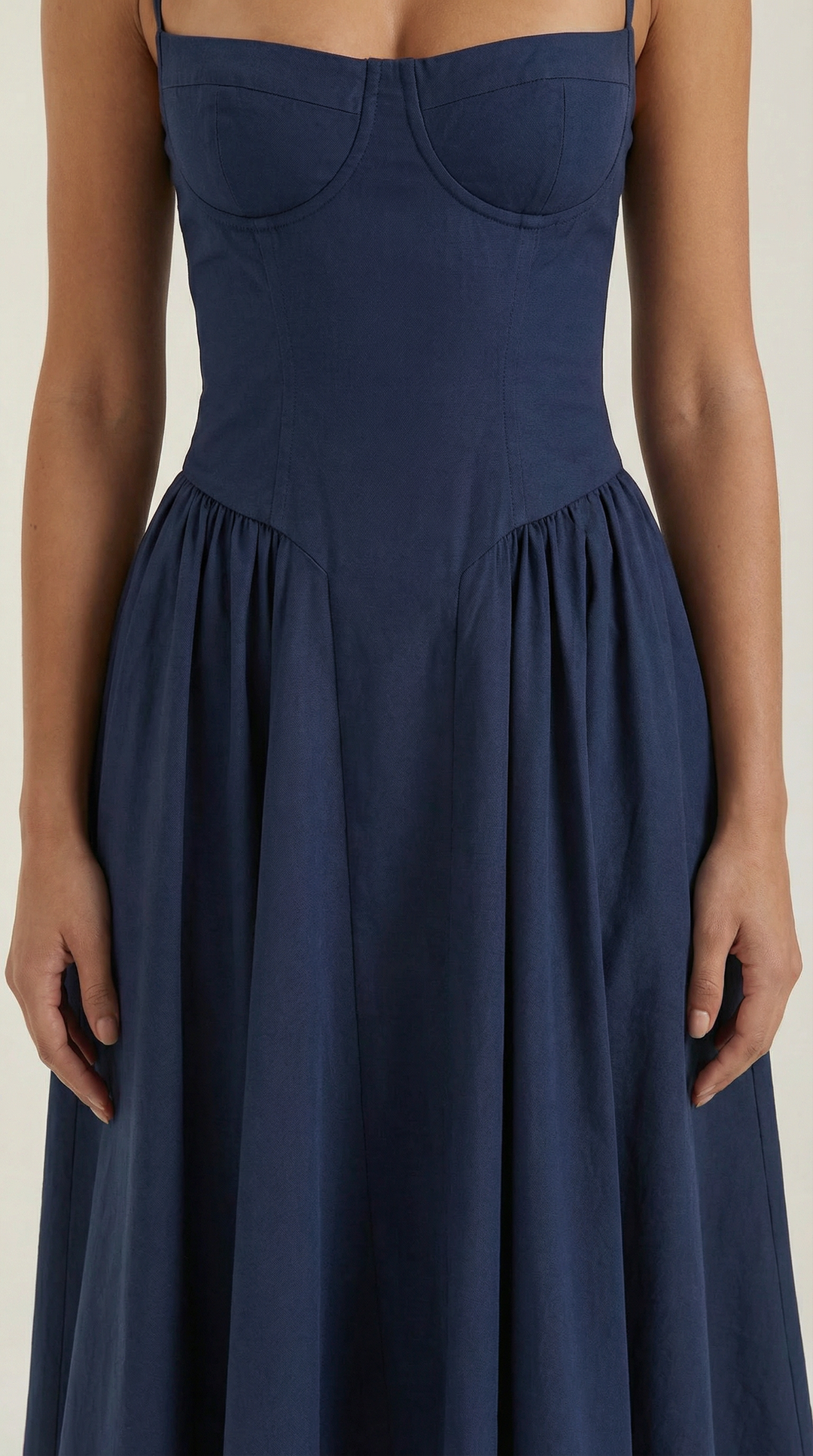 Patrice – Robe Midi Floral avec Corset