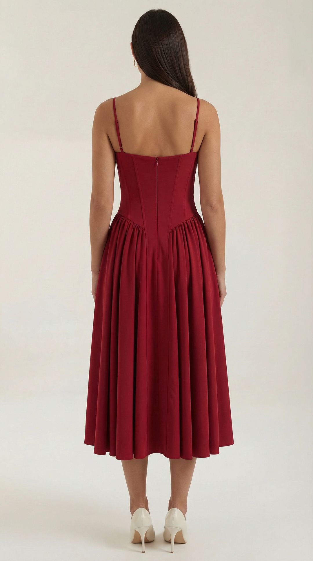 Patrice – Robe Midi Floral avec Corset