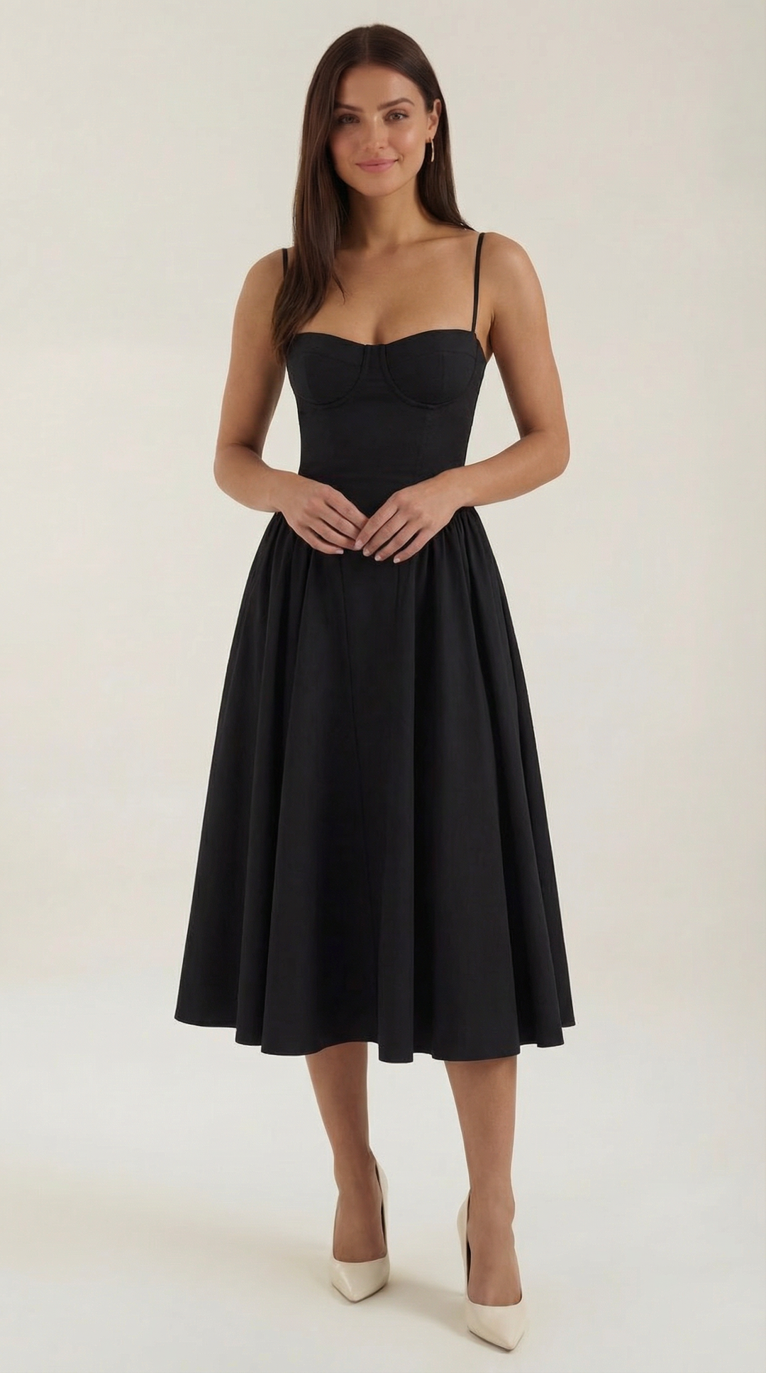 Patrice – Robe Midi Floral avec Corset
