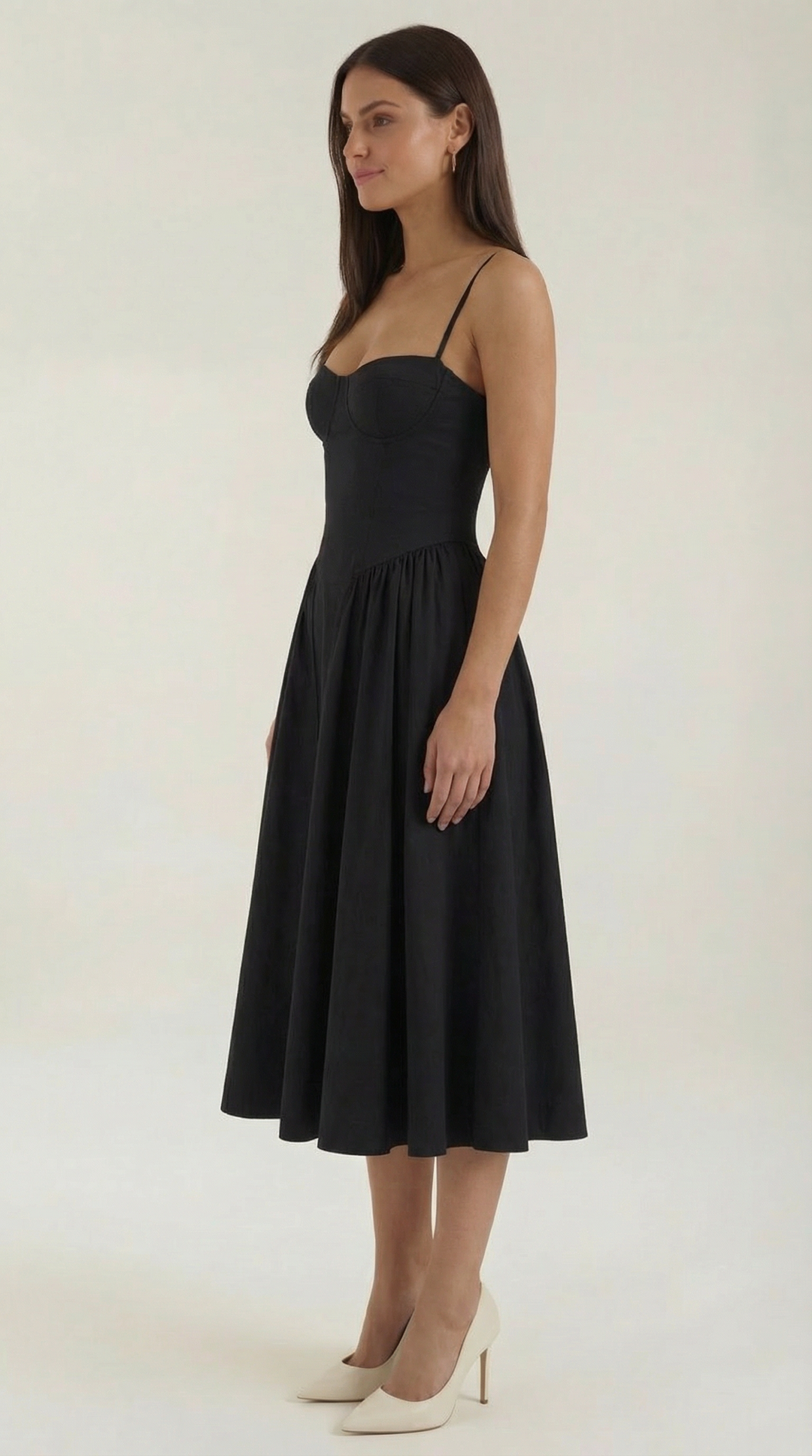 Patrice – Robe Midi Floral avec Corset