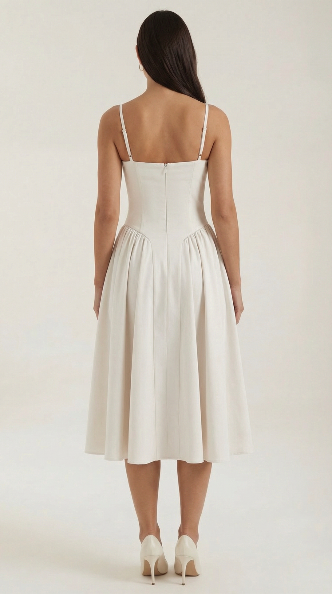Patrice – Robe Midi Floral avec Corset