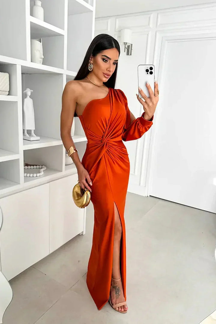 Zarra – Robe Maxi Éléguante à Une Épaule