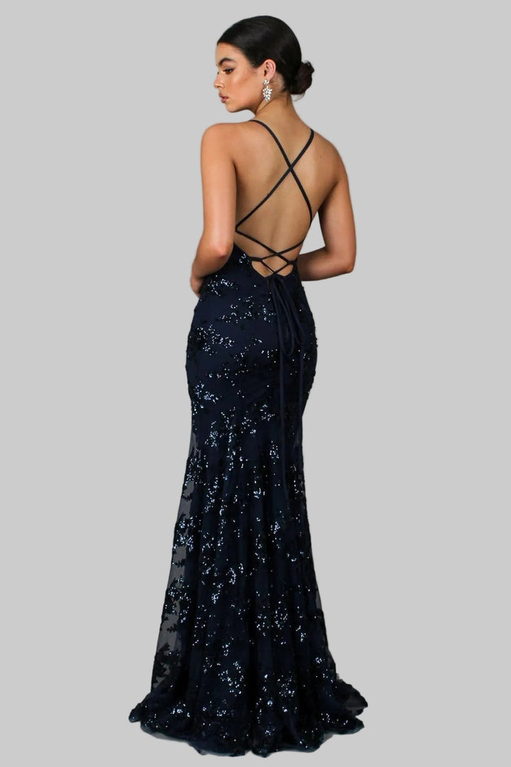 Florie - Robe de Soirée Maxi Pailletée