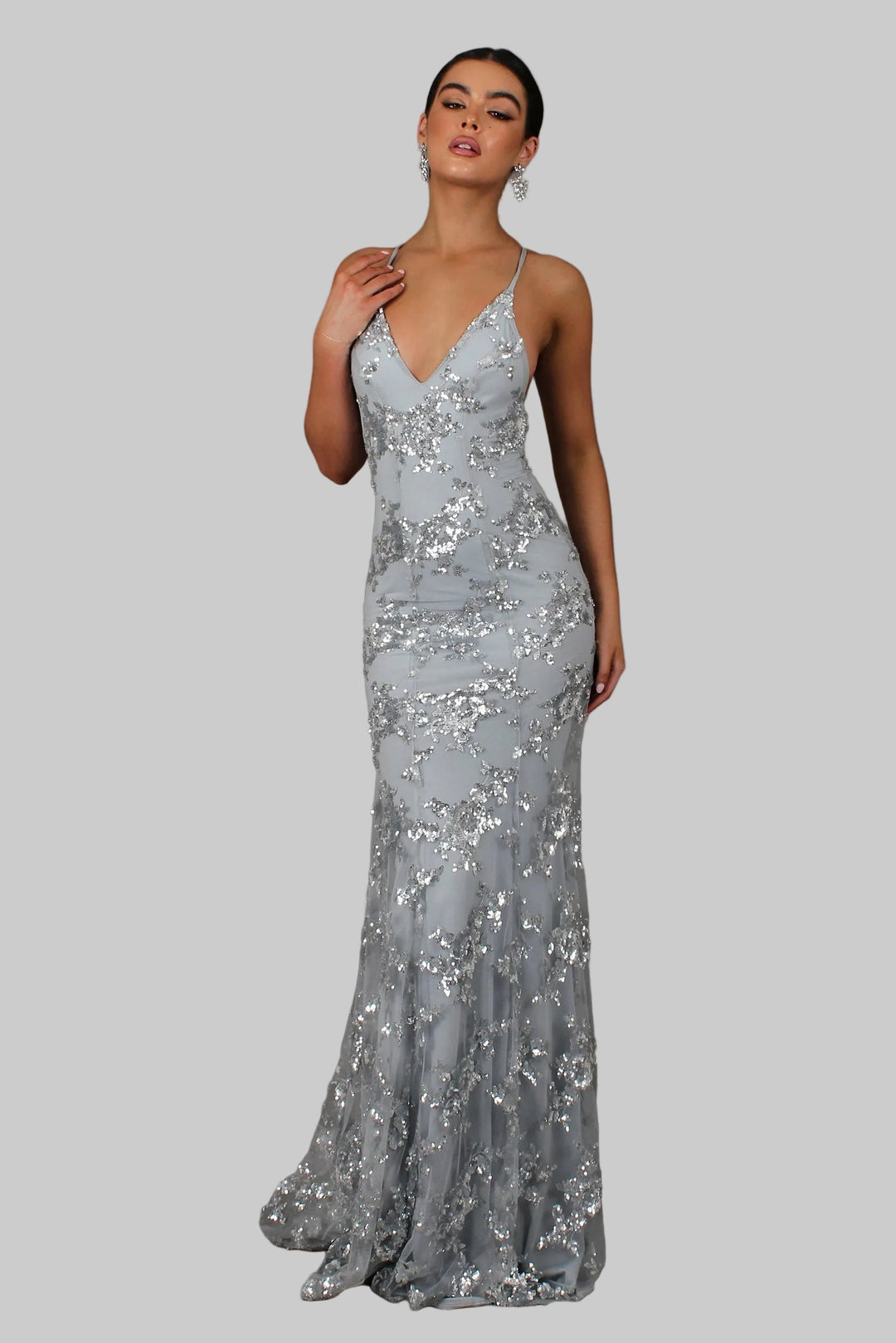 Florie - Robe de Soirée Maxi Pailletée