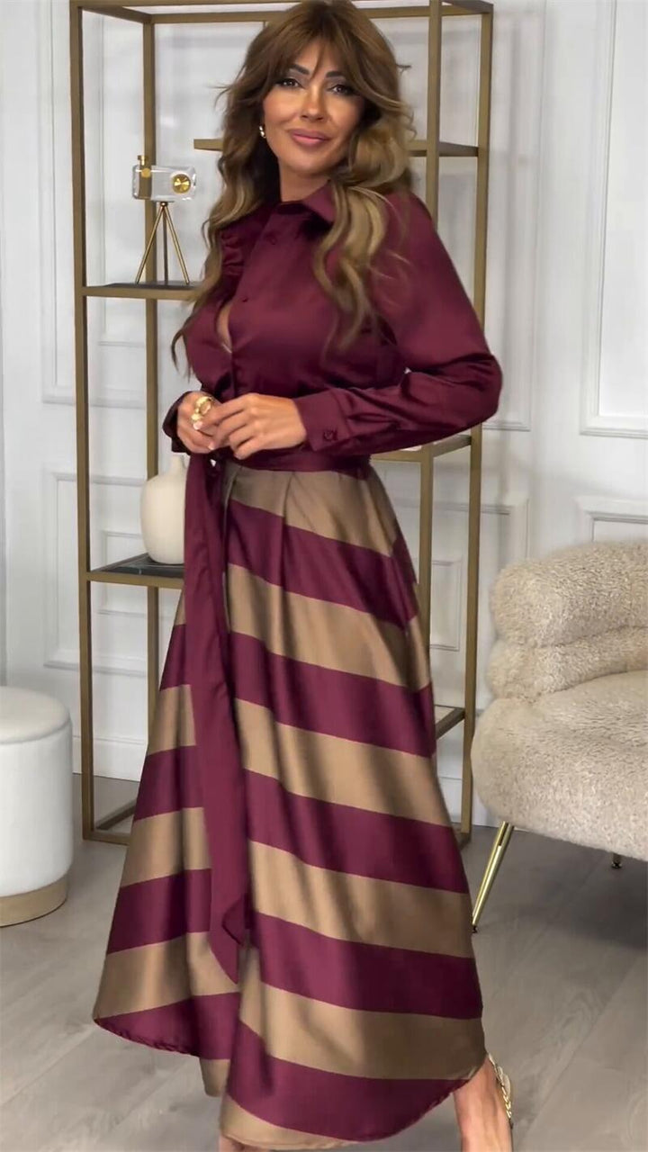 Hanna - Robe Maxi Rayée