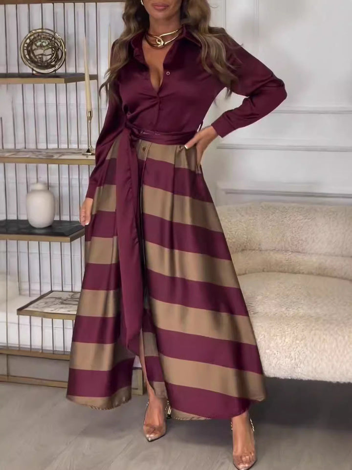 Hanna - Robe Maxi Rayée