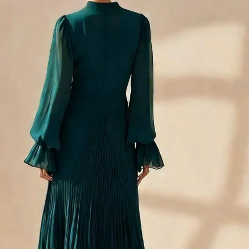 Anna – Robe Midi Plissée