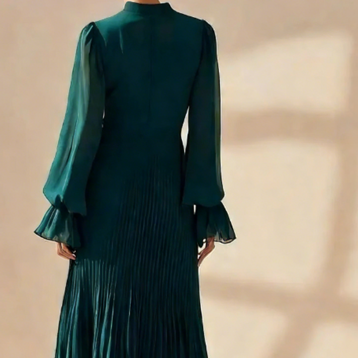 Anna – Robe Midi Plissée