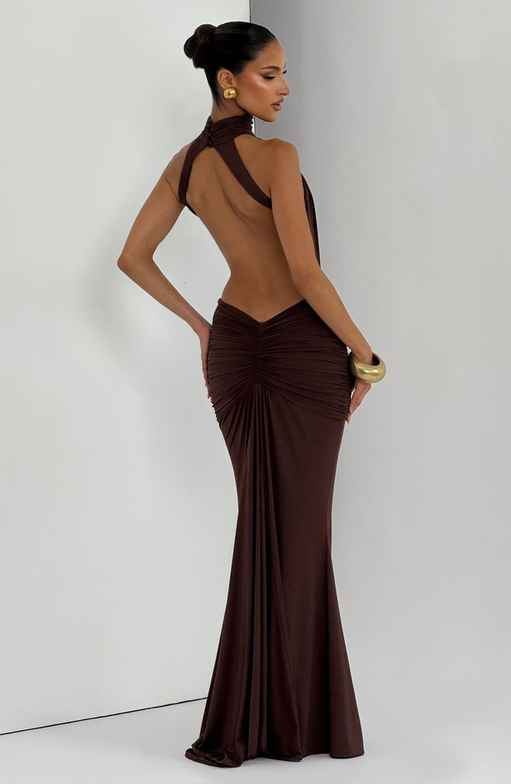 Luna - Élégante Robe en Soie Sans Dos