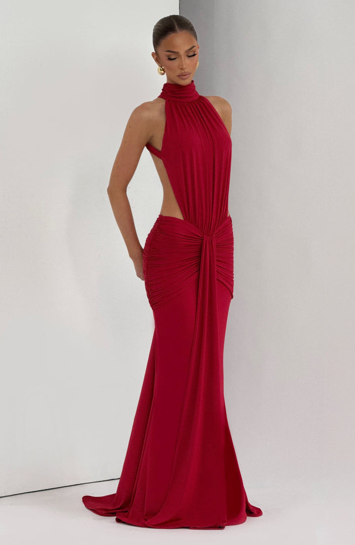Luna - Élégante Robe en Soie Sans Dos