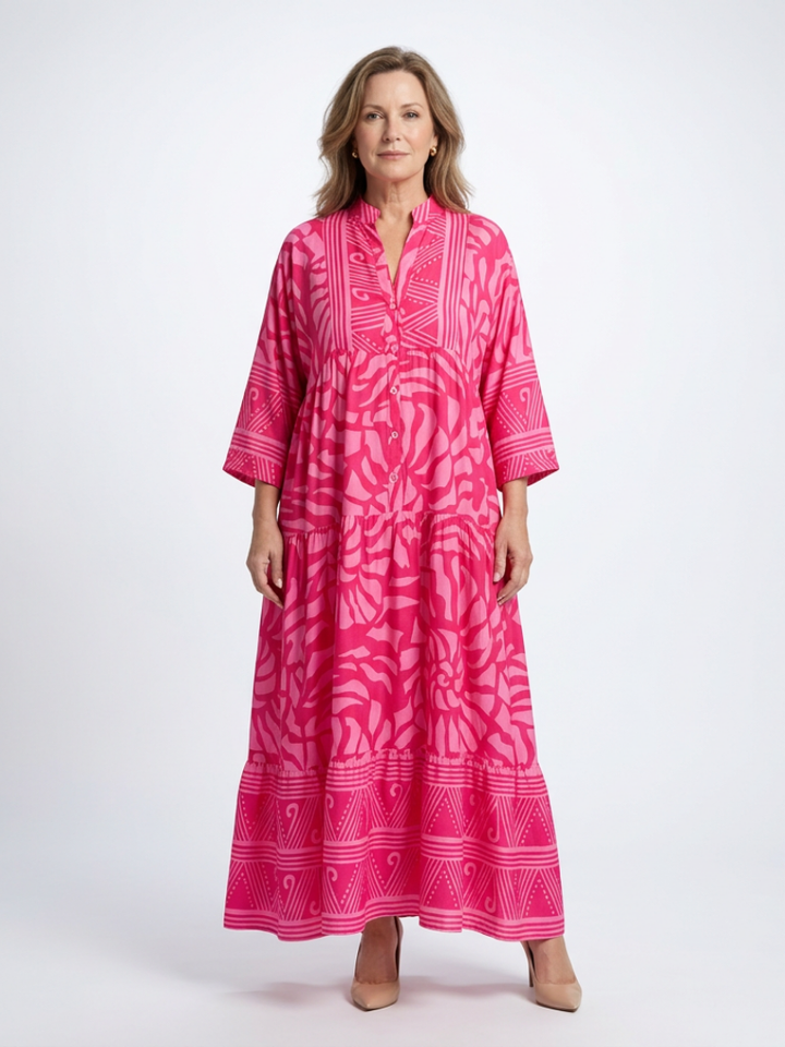 Mariel - Robe Midi à Boutons