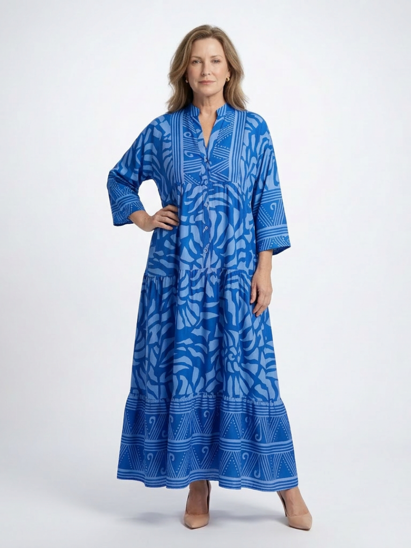 Mariel - Robe Midi à Boutons