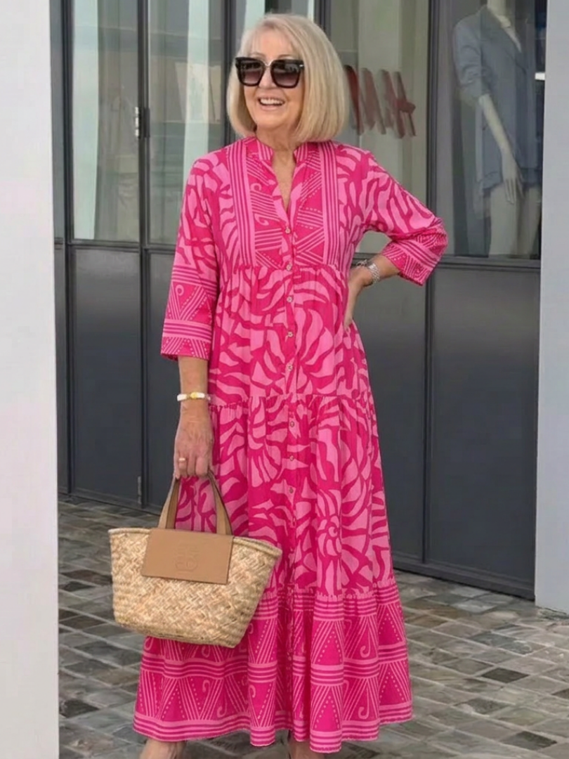 Mariel - Robe Midi à Boutons