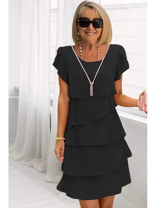 Cailey - Robe en Chiffon Superposée