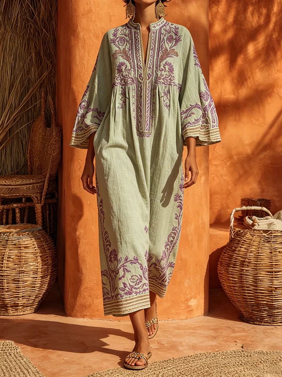Celestine - Robe Maxi Boho Brodée