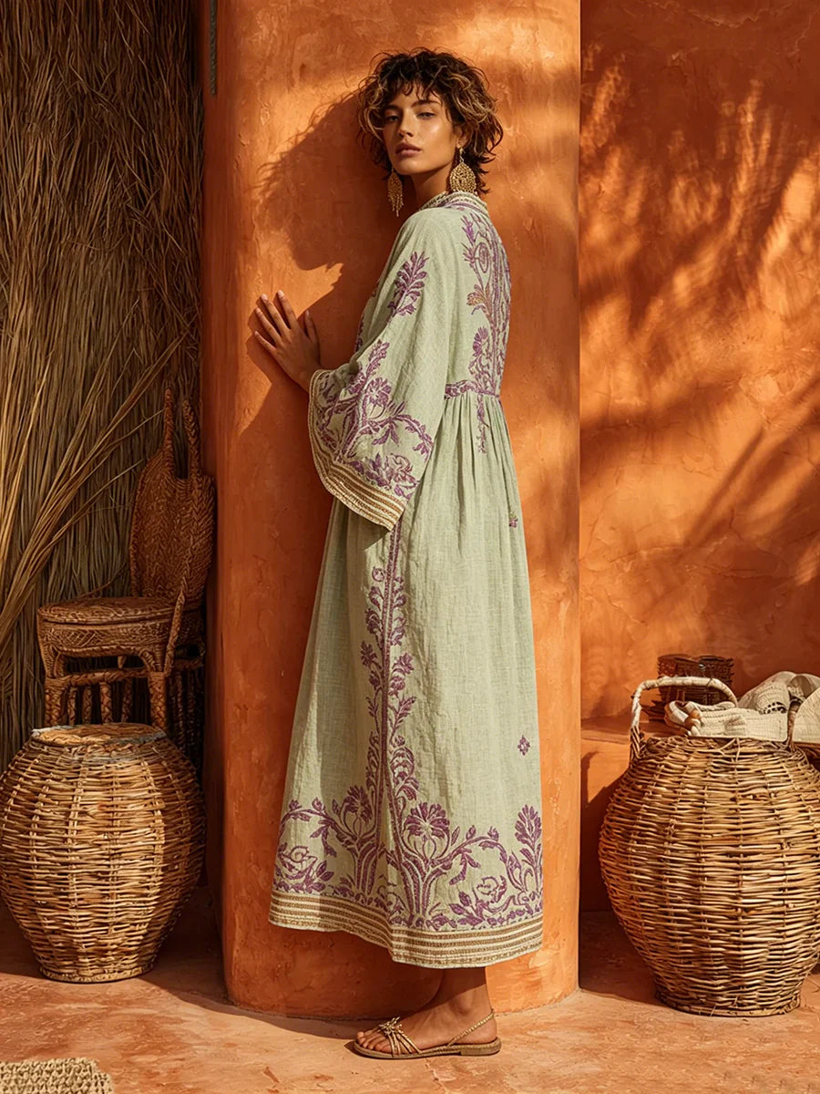 Celestine - Robe Maxi Boho Brodée