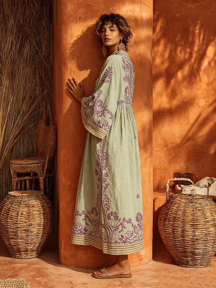 Celestine - Robe Maxi Boho Brodée