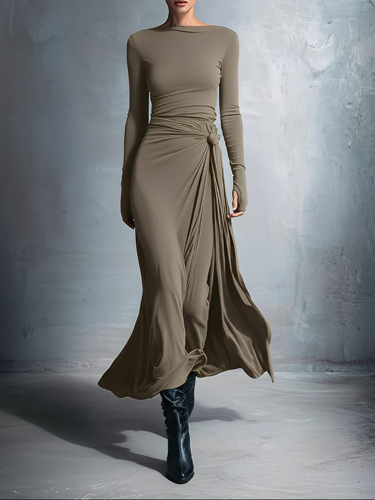 Zofia - Robe Maxi avec Nœud Latéral
