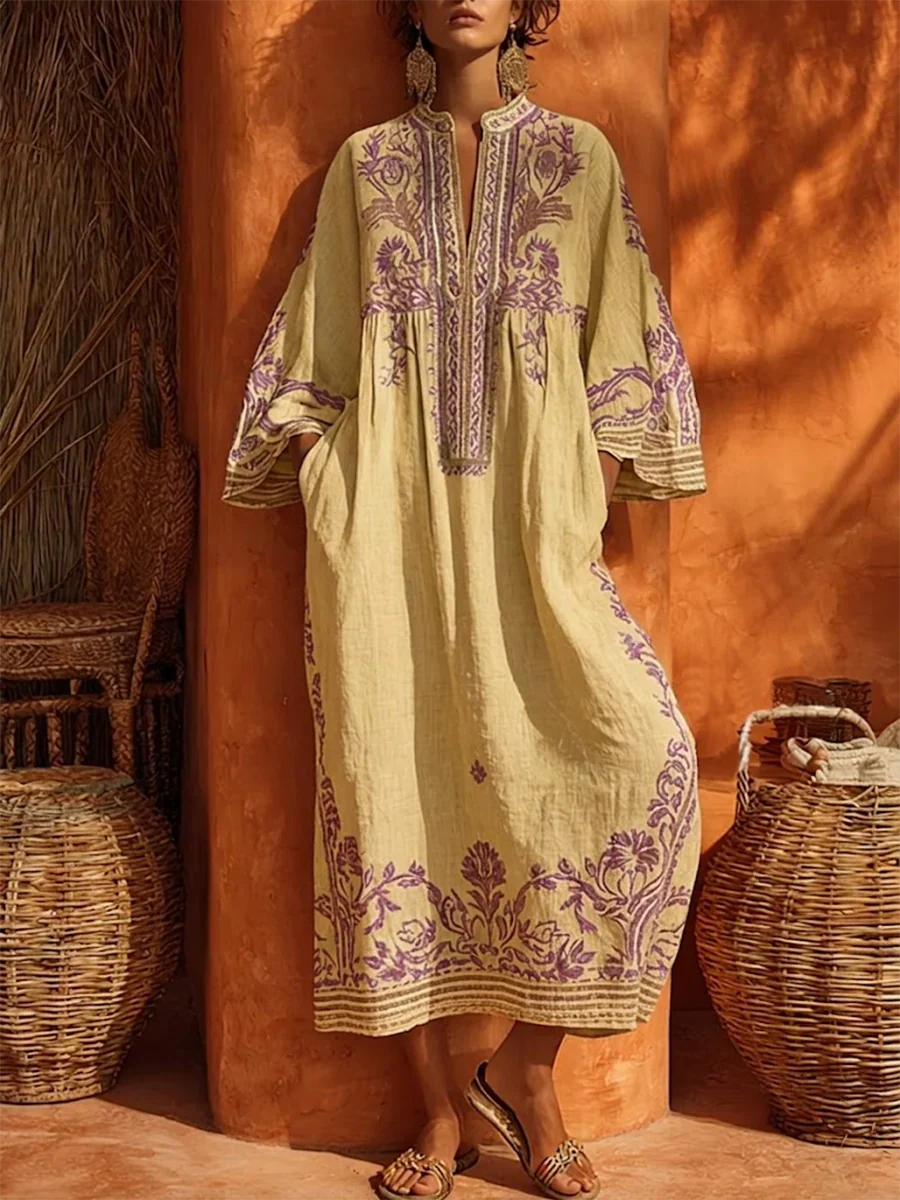Celestine - Robe Maxi Boho Brodée