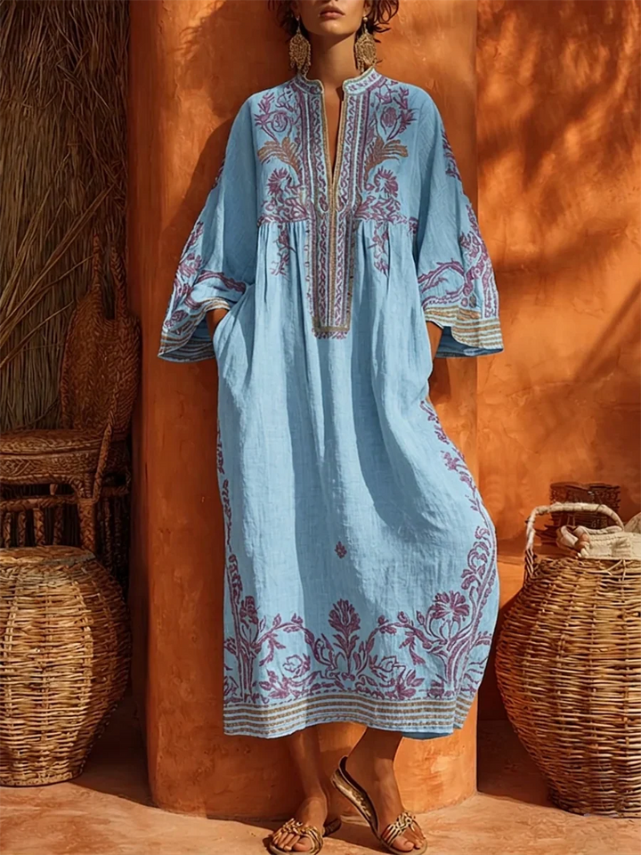 Celestine - Robe Maxi Boho Brodée