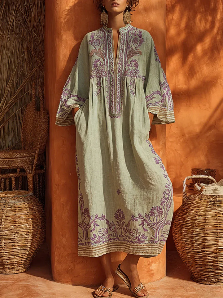 Celestine - Robe Maxi Boho Brodée