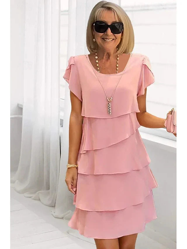 Cailey - Robe en Chiffon Superposée