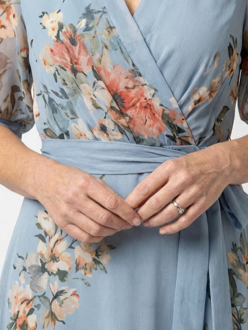 Weny - Robe Maxi V-Col Floral