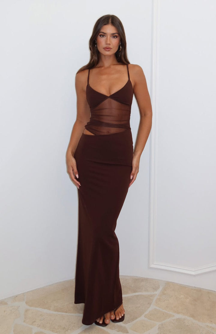 Lyca - Robe Maxi Élégante avec Découpes
