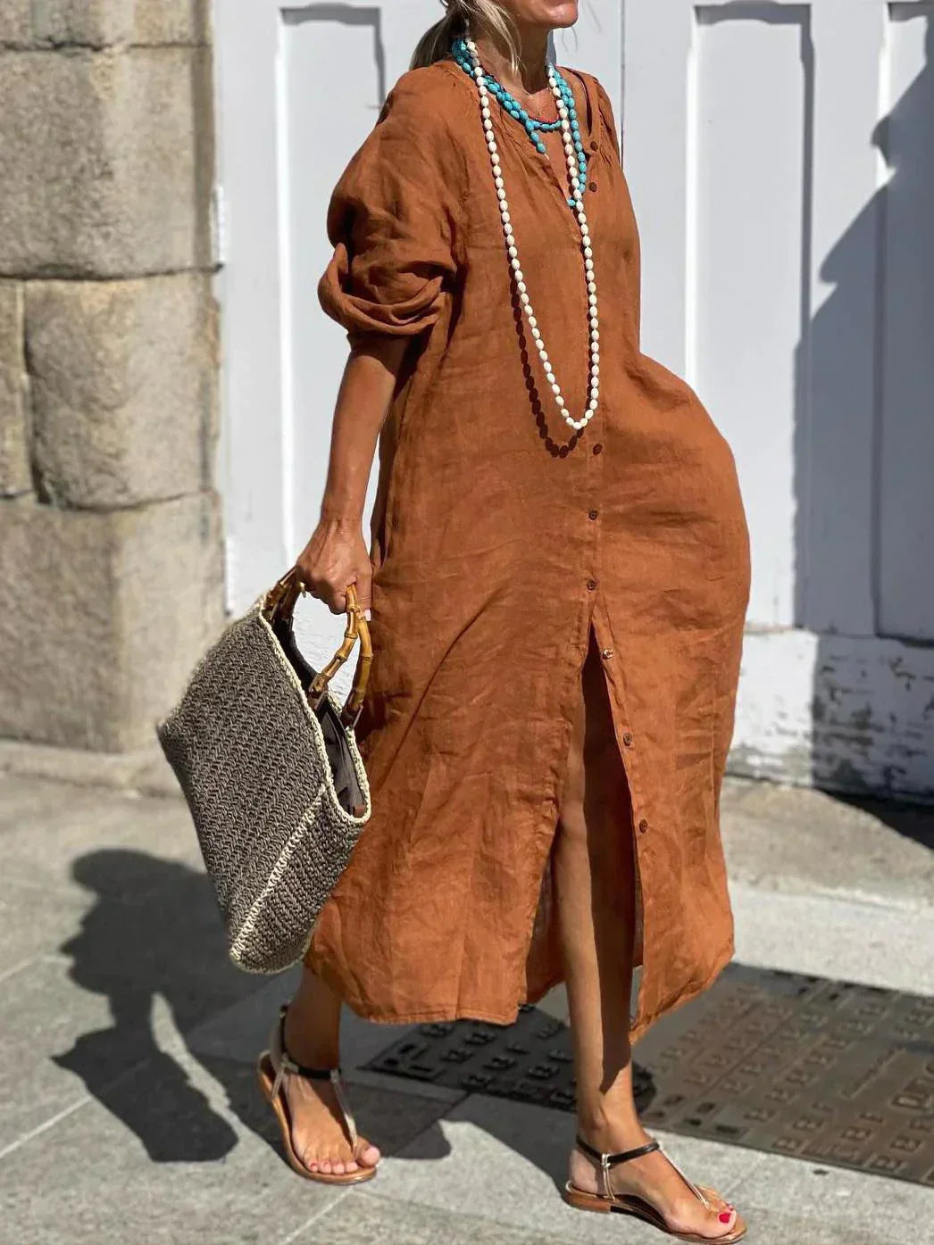 Lena - Robe en lin oversize